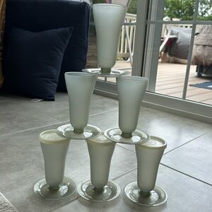 Vintage Tupperware 6 Tall Pudding Parfait Sundae Cups & 3 Lids- Gently Used